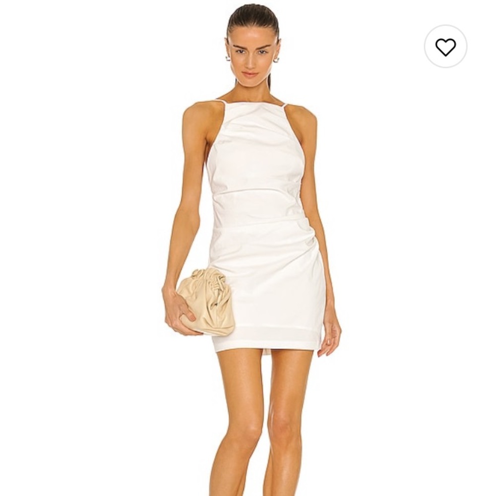 Amanda Uprichard White Mini Halter Dress